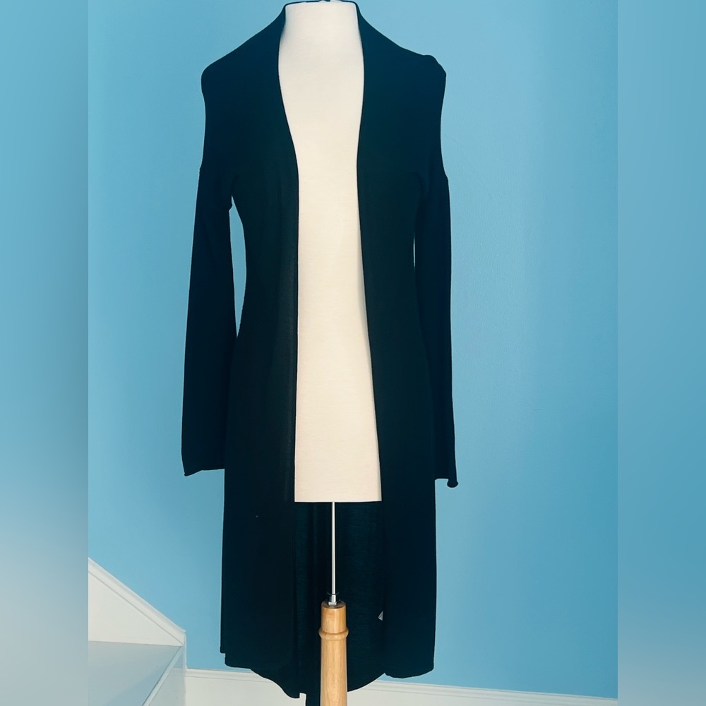 Express Black Knit Cardigan with Open Front